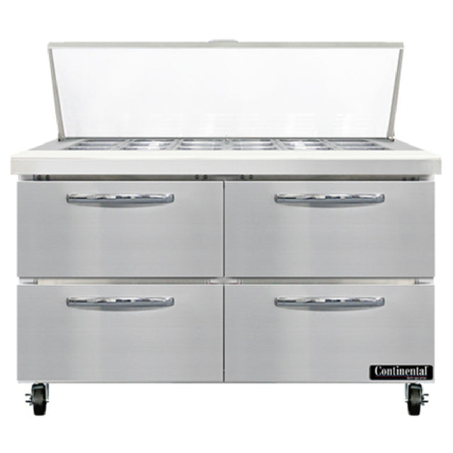 Continental Refrigerator SW48N18M-D Mighty Top Sandwich Unit 48"W 13.4 Cu Ft Capacity