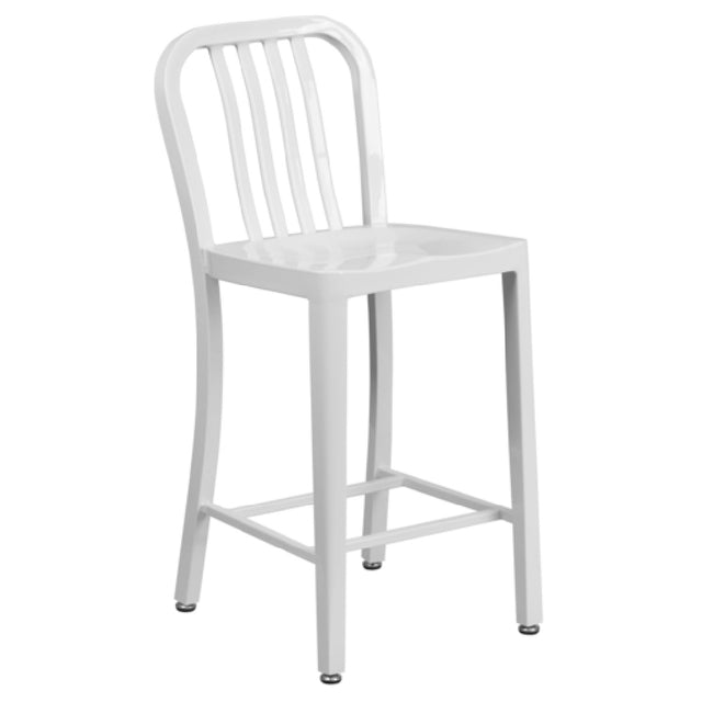 Flash Furniture CH-61200-24-WH-GG Bar Stool 500 Lb. Weight Capacity Counter Height