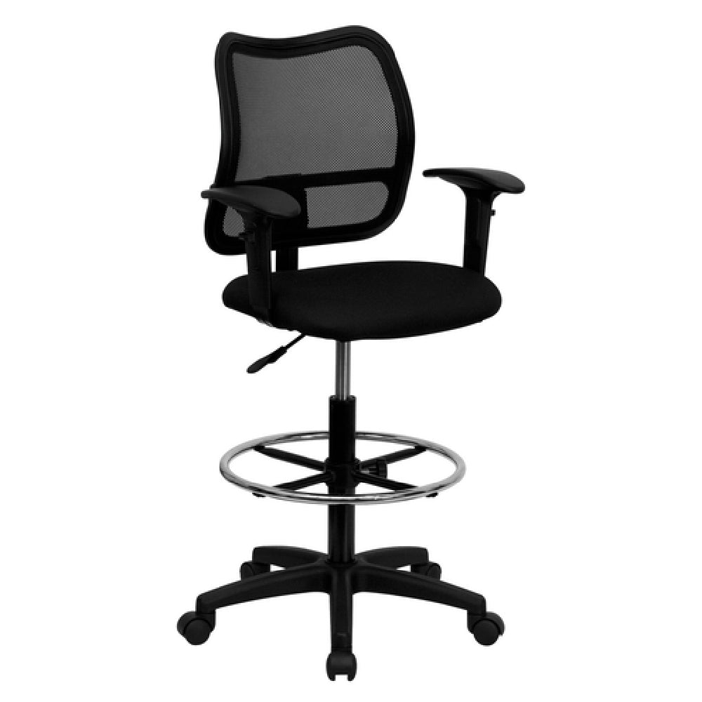 Flash Furniture WL-A277-BK-AD-GG Swivel Drafting Stool 40-1/4" To 45-1/4" Adjustable Height