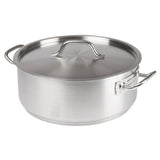 Winco SSLB-15 Premium Brazier 15 Qt. 14-1/4" Dia. X 5-1/2"H