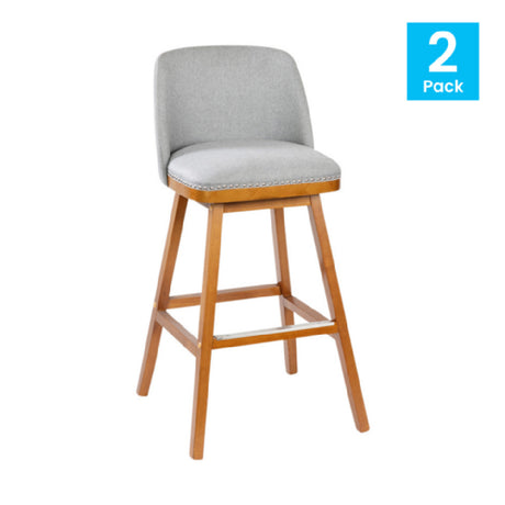 Flash Furniture CH-192162X000-30-GY-GG Julia Bar Stool 300 Lb. Weight Capacity