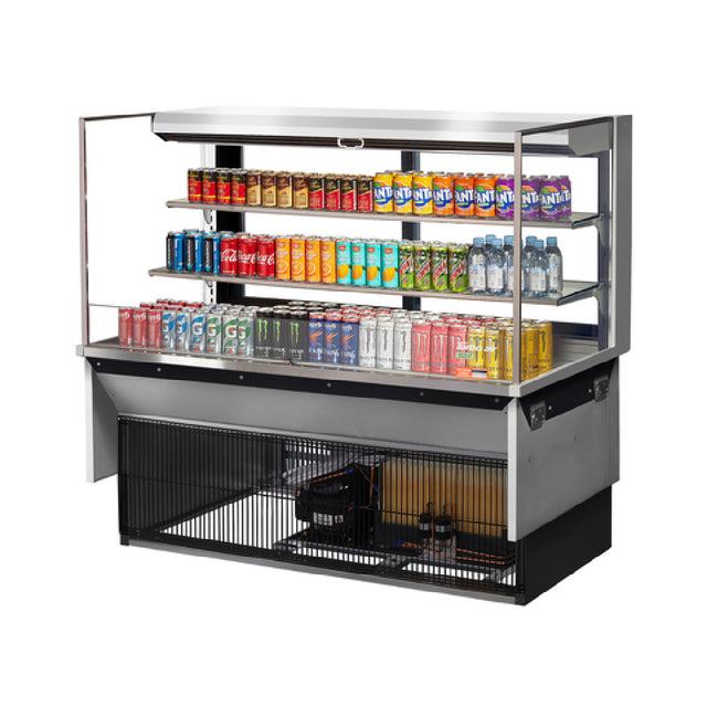 Turbo Air TOM-60L-UFD-S-3SI-N Drop-In Horizontal Open Display Case Low Profile