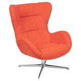 Flash Furniture ZB-WING-ORG-FAB-GG Orange Fabric Swivel Wing Chair [ZB-WING-ORG-FAB-GG]