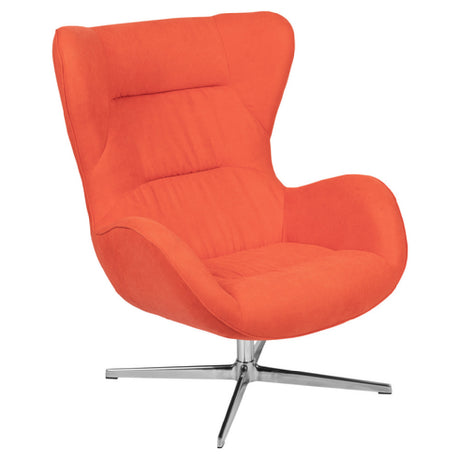 Flash Furniture ZB-WING-ORG-FAB-GG Orange Fabric Swivel Wing Chair [ZB-WING-ORG-FAB-GG]