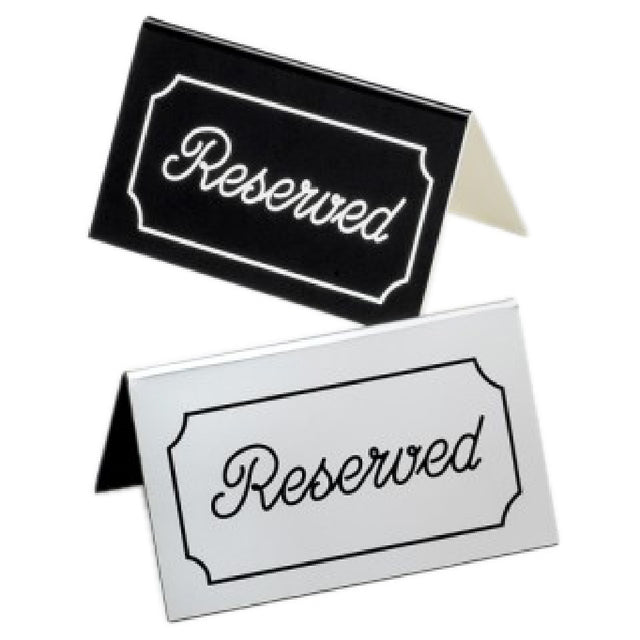 Cal Mil 273-2 "Reserved" Message Tent 5"W X 3"H Imprinted On Both Sides