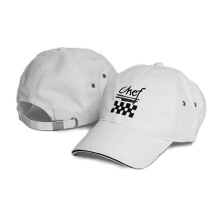 John Ritzenthaler Company H063WH Chef Revival® Chef's Baseball Cap Adjustable Strap Cotton