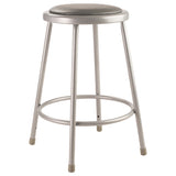 National Public Seating 6424 NPS® Vinyl Padded Steel Stool 24"H 14" Round Seat With 11-1/2" Dia. Vinyl Padding