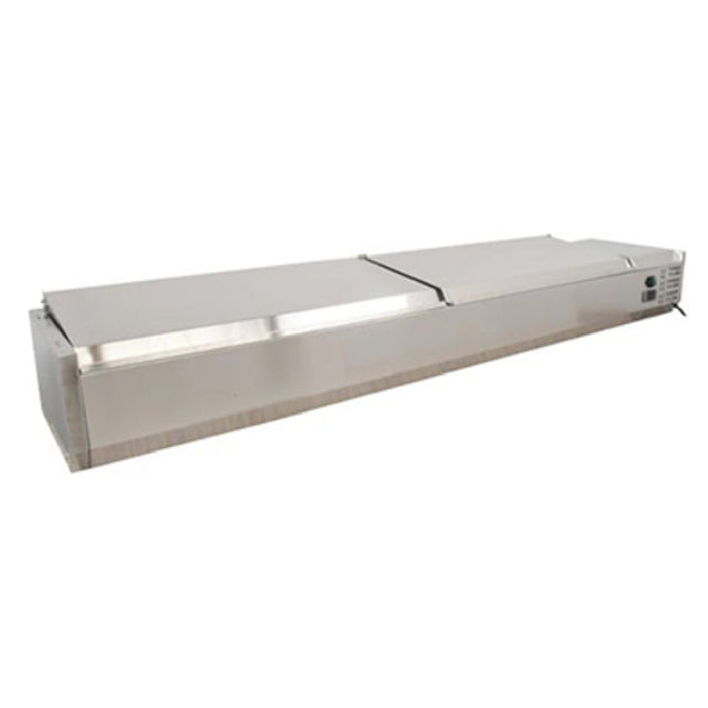 Omcan 46658 (RS-CN-0004-PSS) Refrigerated Topping Rail Stainless Steel Cover