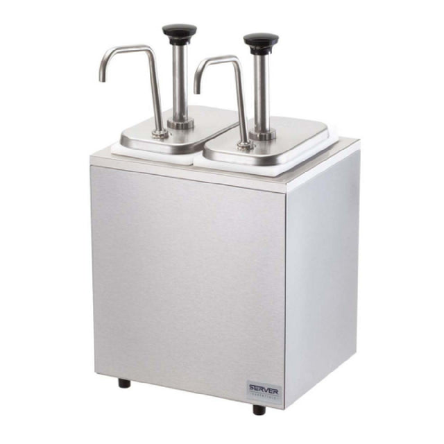 Server Products 79890 COLD STATION (2) JARS & STAINLESS STEEL PUMPS Station Includes (2) 3 1/2 Quart