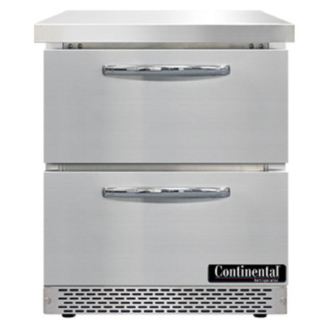 Continental Refrigerator SW27N-FB-D Work Top Refrigerator Front Breather 27"W