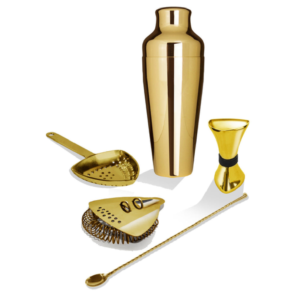 Hospitality Brands HB46/PSS-G-001 Uber Bar Tools™ Cocktail Essentials ProShaker™ Set