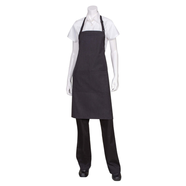 Chef Works AB012-PNS-0 Butcher Bib Apron 34"L X 24"W Adjustable Neck Buckle