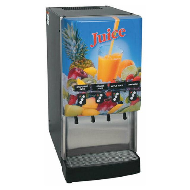 Bunn 37300.0023 JDF-4S Silver Series® 4-Flavor Cold Beverage System (3) 12 Oz. Drinks/min Capacity