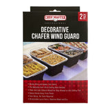 Chef Master 90081 Decorative Fabric Chafing Dish Wind Guard Fits Securely Over Wire Chafing Rack Handles