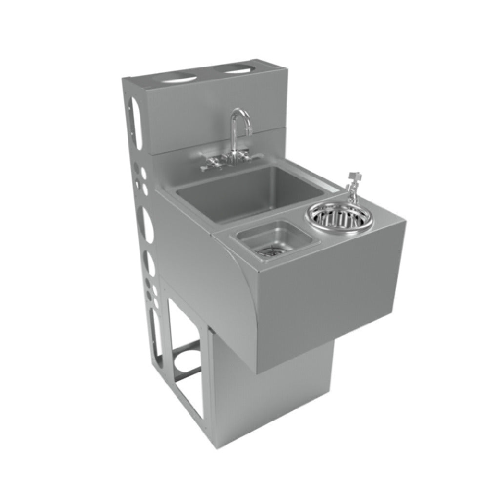 BK Resources UBDW-21-SSP18-P-G Speed Station With Dump Sink 18"W X 21-1/4"D Base