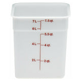 Cambro 8SFSP148 CamSquare® Food Container 8 Qt. 8-3/8"L X 8-3/8"W X 9-1/8"H