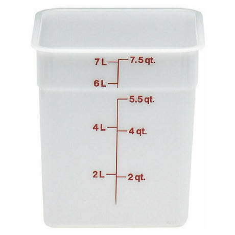 Cambro 8SFSP148 CamSquare® Food Container 8 Qt. 8-3/8"L X 8-3/8"W X 9-1/8"H