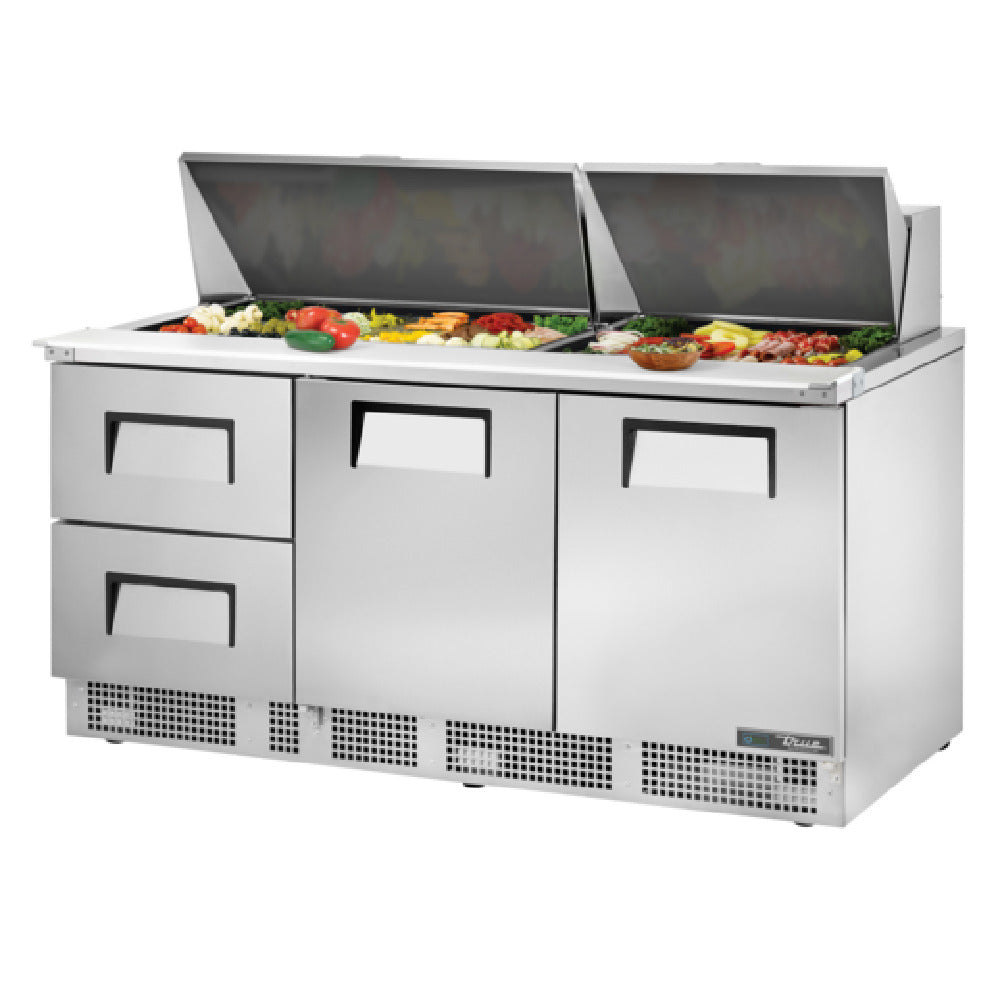 True Mfg. - General Foodservice TFP-72-30M-D-2_LH - Sandwich/Salad Unit, Three-section