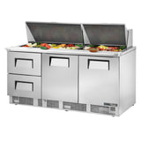 True Mfg. - General Foodservice TFP-72-30M-D-2_LH - Sandwich/Salad Unit, Three-section
