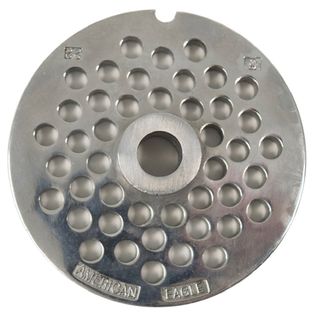 American Eagle Food Machinery AE-G22N/06-06 Grinder Plate #22 Head 1/4” (6mm) For AE-G22N/G22NH