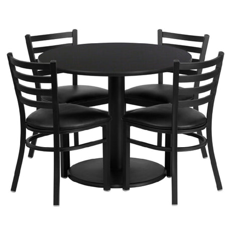 Flash Furniture RSRB1029-GG Table And Chair Set Includes (1) 36" Dia. X 30"H Table