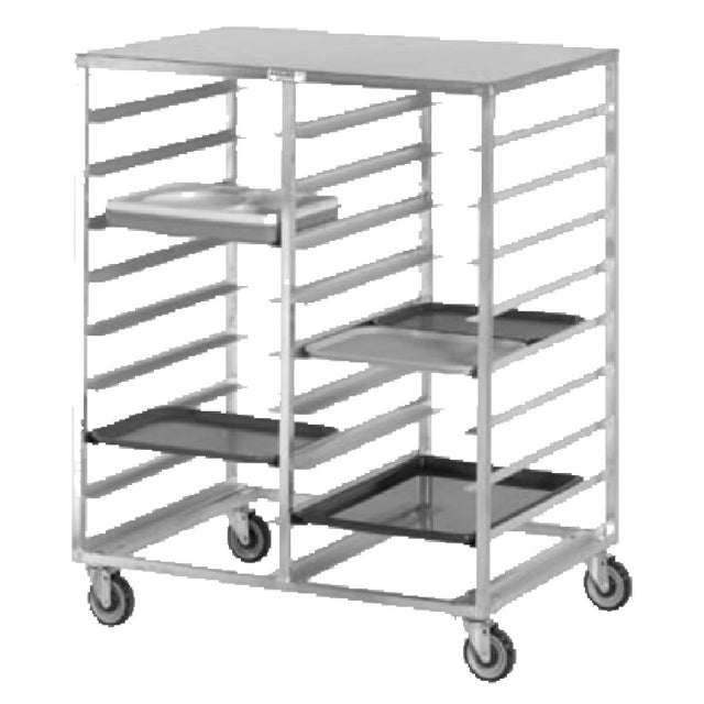 Channel CTR1418 Cafeteria Tray Rack Tray Delivery Racks Solid Aluminum Top 41"W X 30"D X 54"H