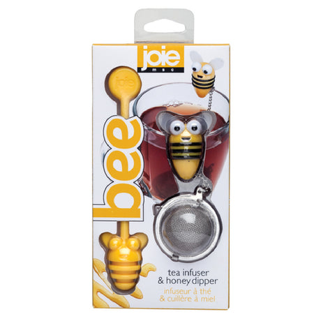 Harold Import Co. 48218 Joie Bee Tea Infuser With ABS Plastic Honey Dripper Dishwasher Safe