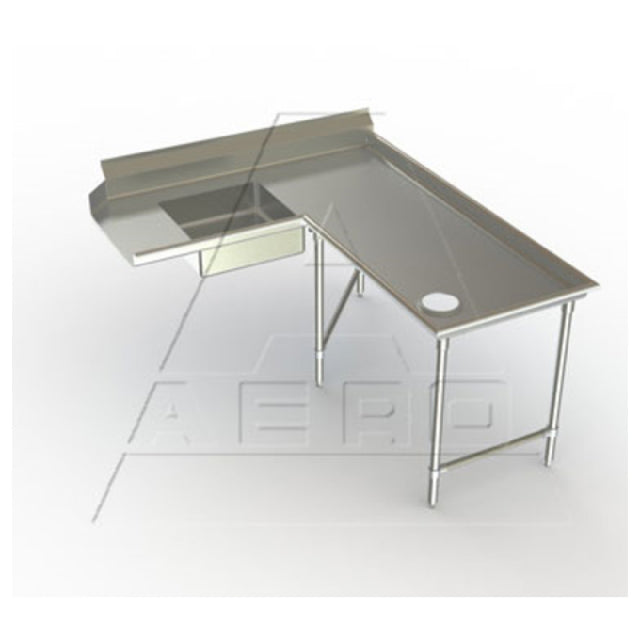 AERO Manufacturing 2SDI-R-120 Aerospec™ Soiled Dishtable Island Design 60" Machine To Corner