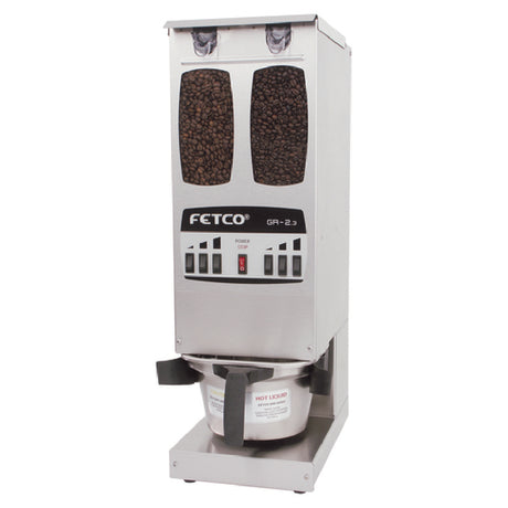 Fetco GR-2.3 (G02013) Coffee Grinder Portion Controlled (2) 5 Lb. Capacity Removable-dishwasher-safe Hopper