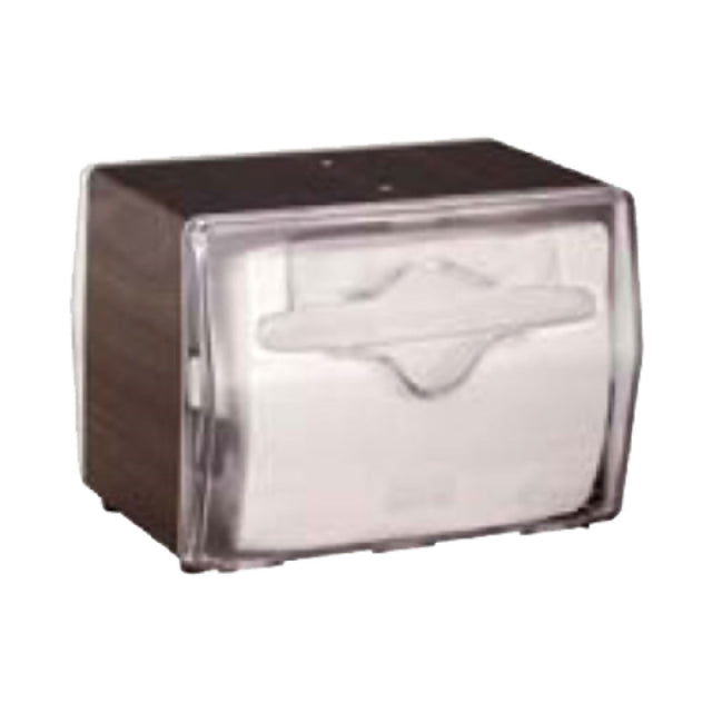 Vollrath 7545-12 Napkin Dispenser Table Type Walnut With Clear Face