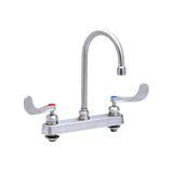 T&S Brass S-1142-04-CR EverSteel Workboard Faucet Workboard Faucet 8” Deck Mount Mixing Faucet With Body