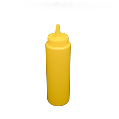 CAC China SQBT-8Y Squeeze Bottle 8 Oz. Open Tip And Leak Proof Cap