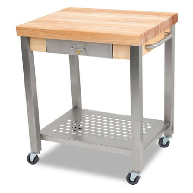 John Boos CUCT34 Cucina Technica Cart 30"W X 24"D X 35"H Overall Size 2-1/4" Thick Edge Grain Top