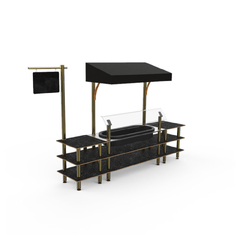 Steelite MGCMLA01MBBF Classic Canopy Cooling Station 130"W X 29 1/2"D X 96"H Mixed Materials