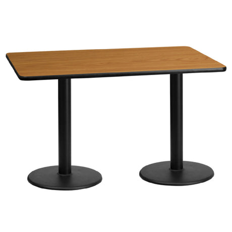 Flash Furniture XU-NATTB-3060-TR18-GG Table 60"W X 30"D X 31-1/8"H Dining Height