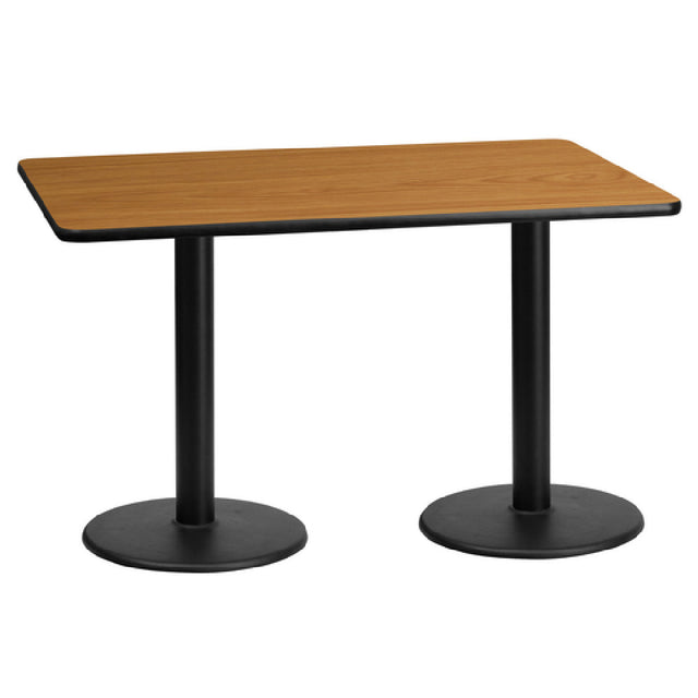 Flash Furniture XU-NATTB-3060-TR18-GG Table 60"W X 30"D X 31-1/8"H Dining Height