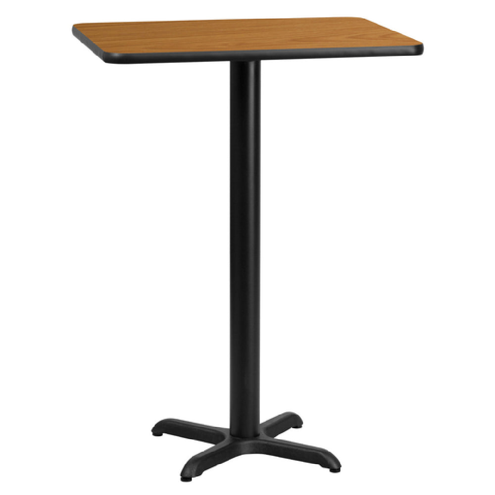 Flash Furniture XU-NATTB-2430-T2222B-GG Table 30"W X 24"D X 43-1/8"H Bar Height