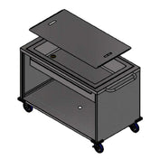 Winholt SS-BC-2748-INSULIB-HDC - Mobile Grab And Go Ice Cart, 28.6"W X 53.2"L X 35.1"H