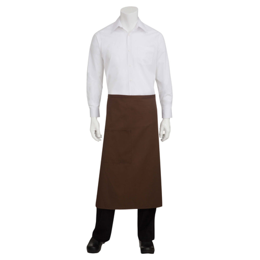 Chef Works F24 -BLK-0 Bistro Apron 32"L X 27-1/2"W Patch Pocket With Pencil Divide