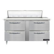 Continental Refrigerator D60N12C-D Designer Line Sandwich Unit 60"W Two-section