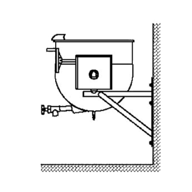 Legion TWWT-100 Direct Steam Tilting Wall-Mount Kettle 100-gallon 304 Stainless Steel Liner