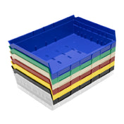 Quantum QSB118CS_BLUE - Economy Shelf Bin, Nesting, 16-1/8"W X 11-5/8"L X 4"H