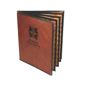 Menu Solutions RS180B Menu Cover Holds 5-1/2" X 11" Insert Six Panel Booklet