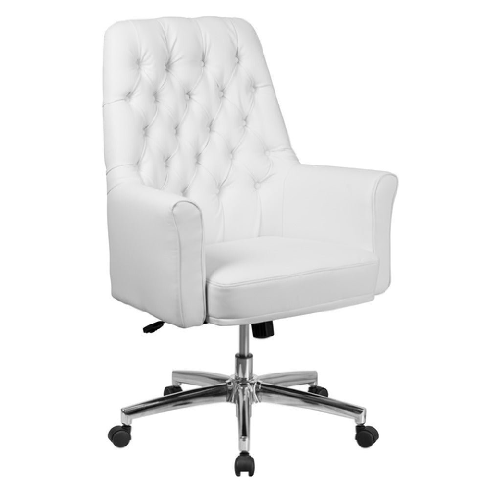 Flash Furniture BT-444-MID-WH-GG Traditional Executive Swivel Office Chair 42" To 45" Adjustable Height