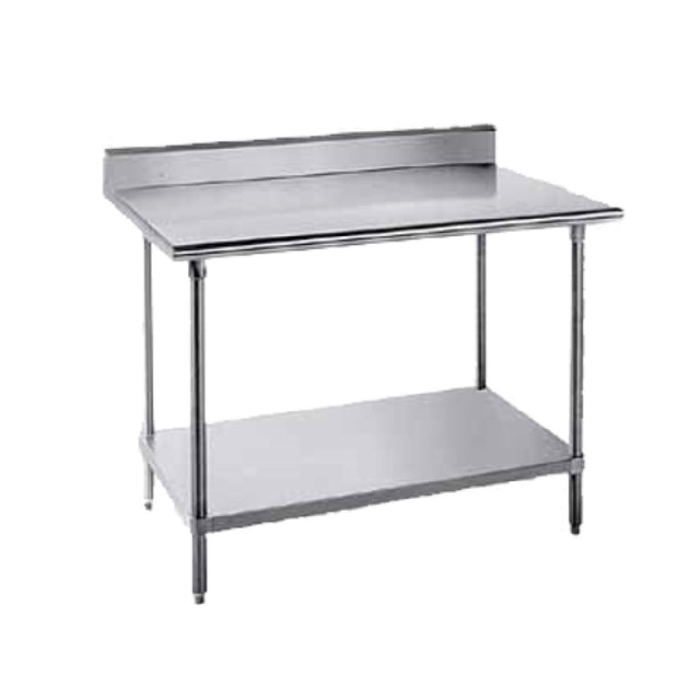 Advance Tabco KMS-302 Work Table 24"W X 30"D 16 Gauge 304 Stainless Steel Top With 5"H Backsplash