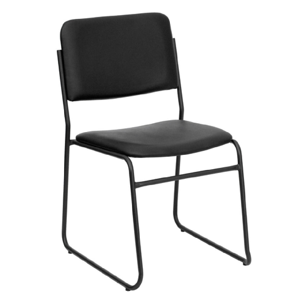 Flash Furniture XU-8700-BLK-B-VYL-30-GG Hercules Series Stacking Chair 1000 Lb. Weight Capacity