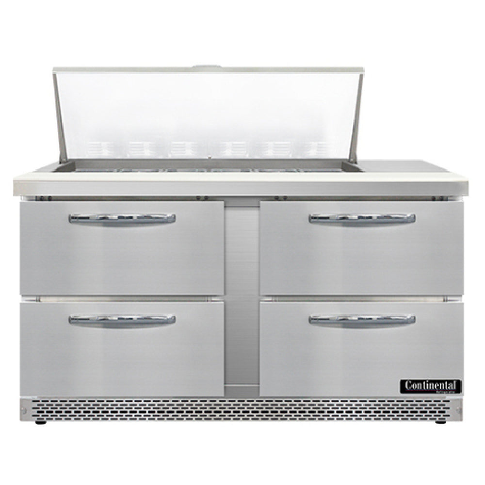 Continental Refrigerator SW60N18M-FB-D Mighty Top Sandwich Unit Front Breather