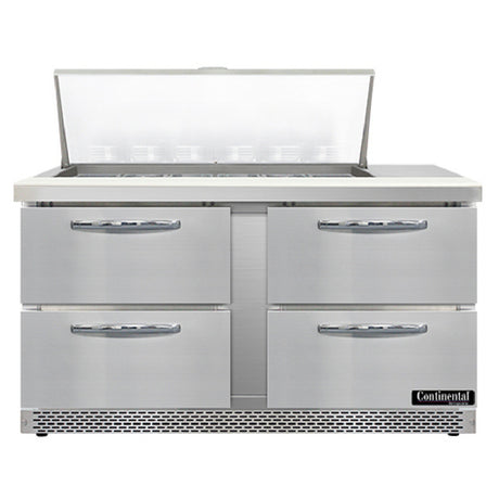 Continental Refrigerator SW60N18M-FB-D Mighty Top Sandwich Unit Front Breather