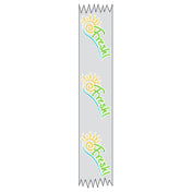 Hubert 80178 - Merchandising Food Tape, "Fresh" With Sun Design, 1" X 500' Roll