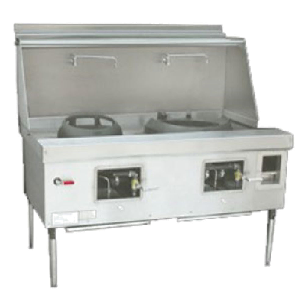 Town E-2-SS EcoDeck Wok Range Gas (2) Chamber